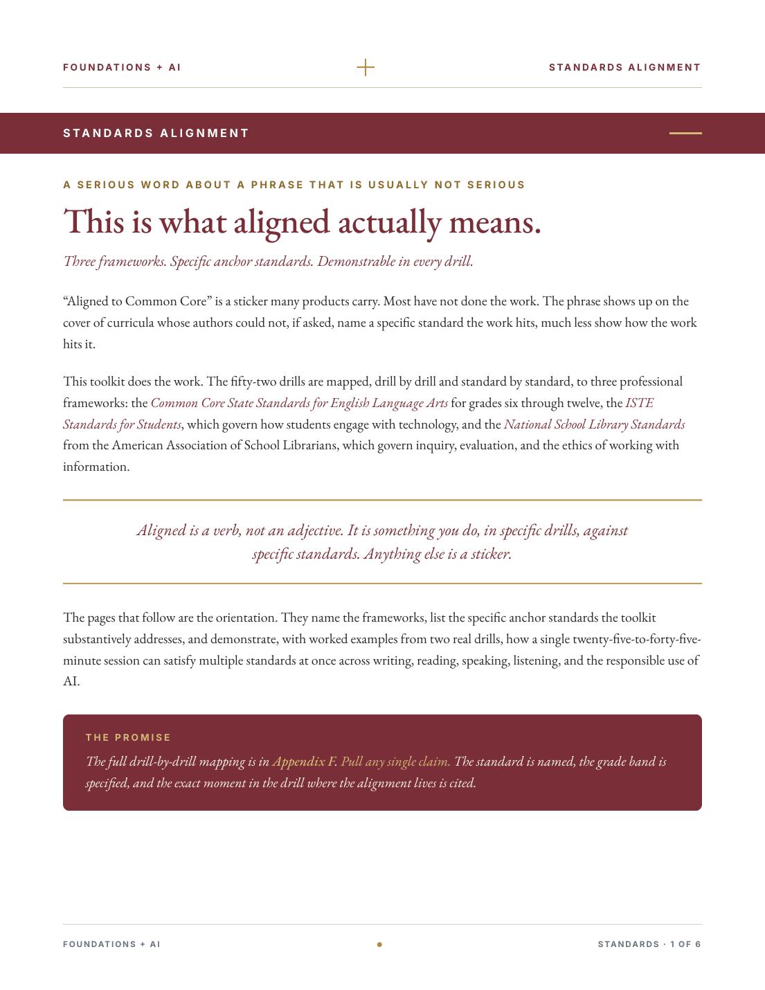 Standards Alignment: This is what aligned actually means.